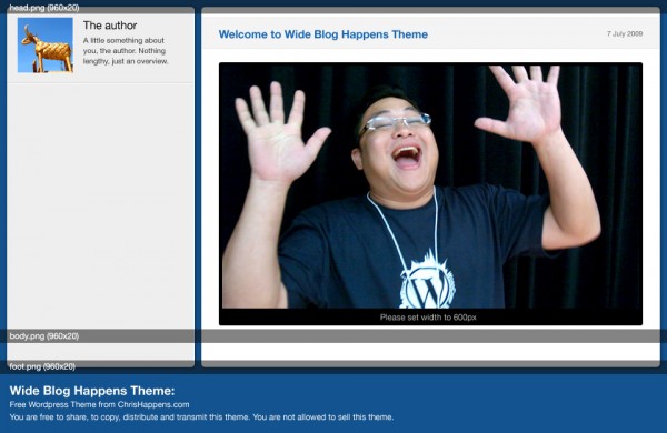 Wide Blog Happens - Free WordPress Theme